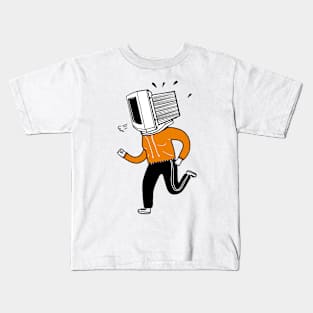 Coder computer working out Kids T-Shirt